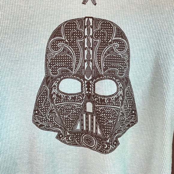 1 Darth Vader Star Wars waffle weave long sleeve top XS - Picture 2 of 4